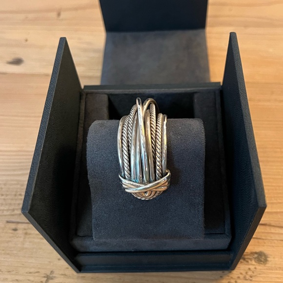 David Yurman Crossover Cuff bracelet sterling silver with box - Picture 5 of 12